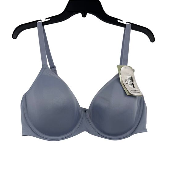 NWT Bali Women's Underwire Padded T Shirt Bra Adjustable Straps Blue Size 42D - Picture 1 of 5